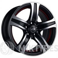 LS Wheels LS145 7x16 5x105 ET 36 Dia 56.6 (BKFRL)